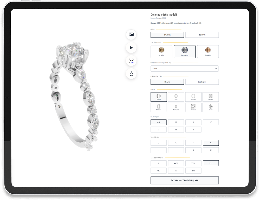 3D Configurator admin paneli — ürün ve varyant yönetim ekranı